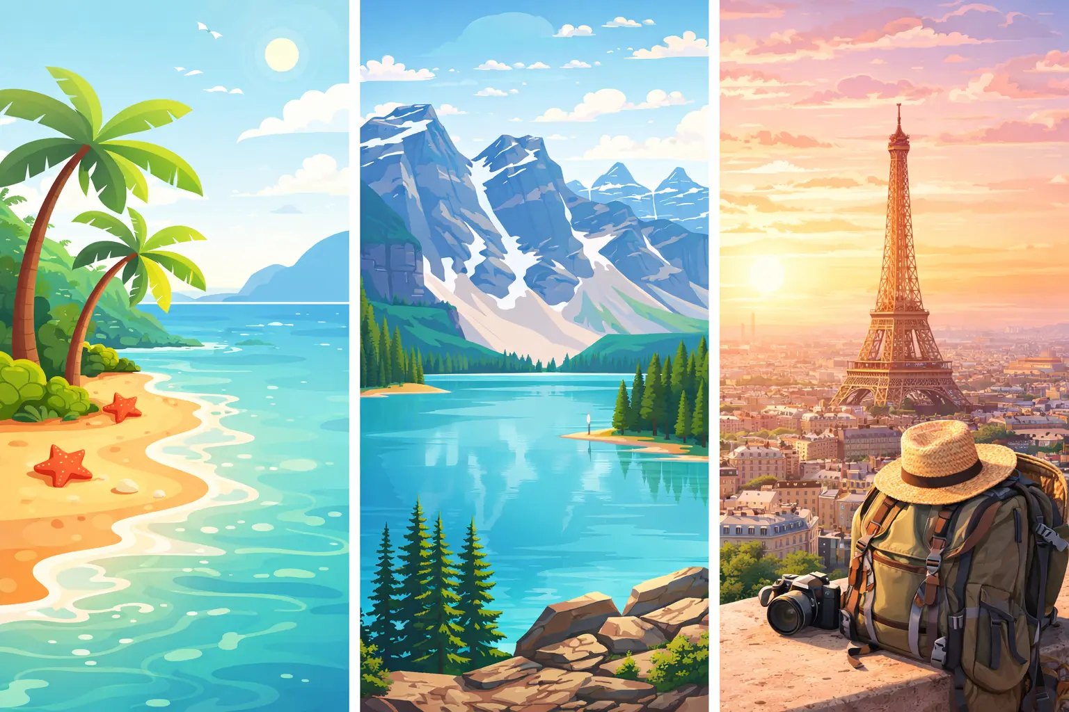 Team discussing travel plans